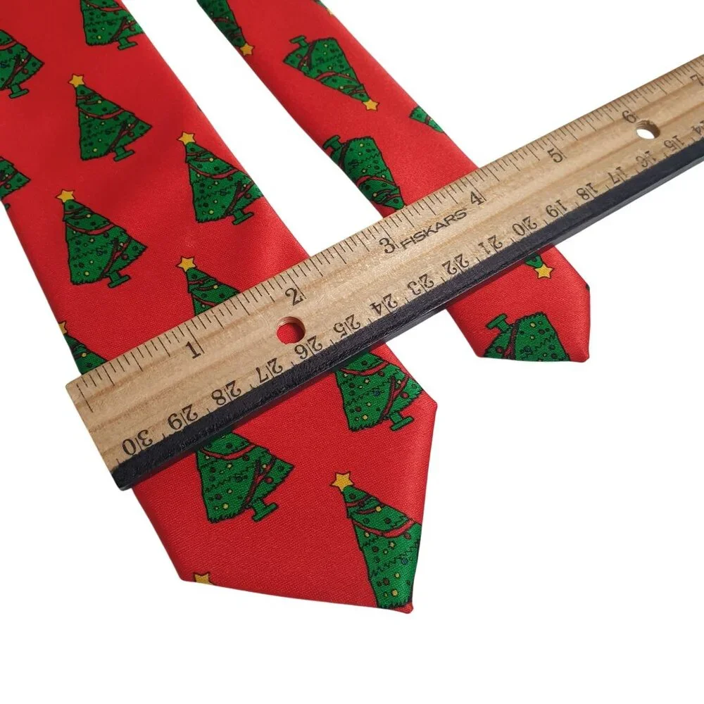 Vintage Buy Your Own Ties Skinny Holiday Christmas Tree Necktie 48 Inches Youth